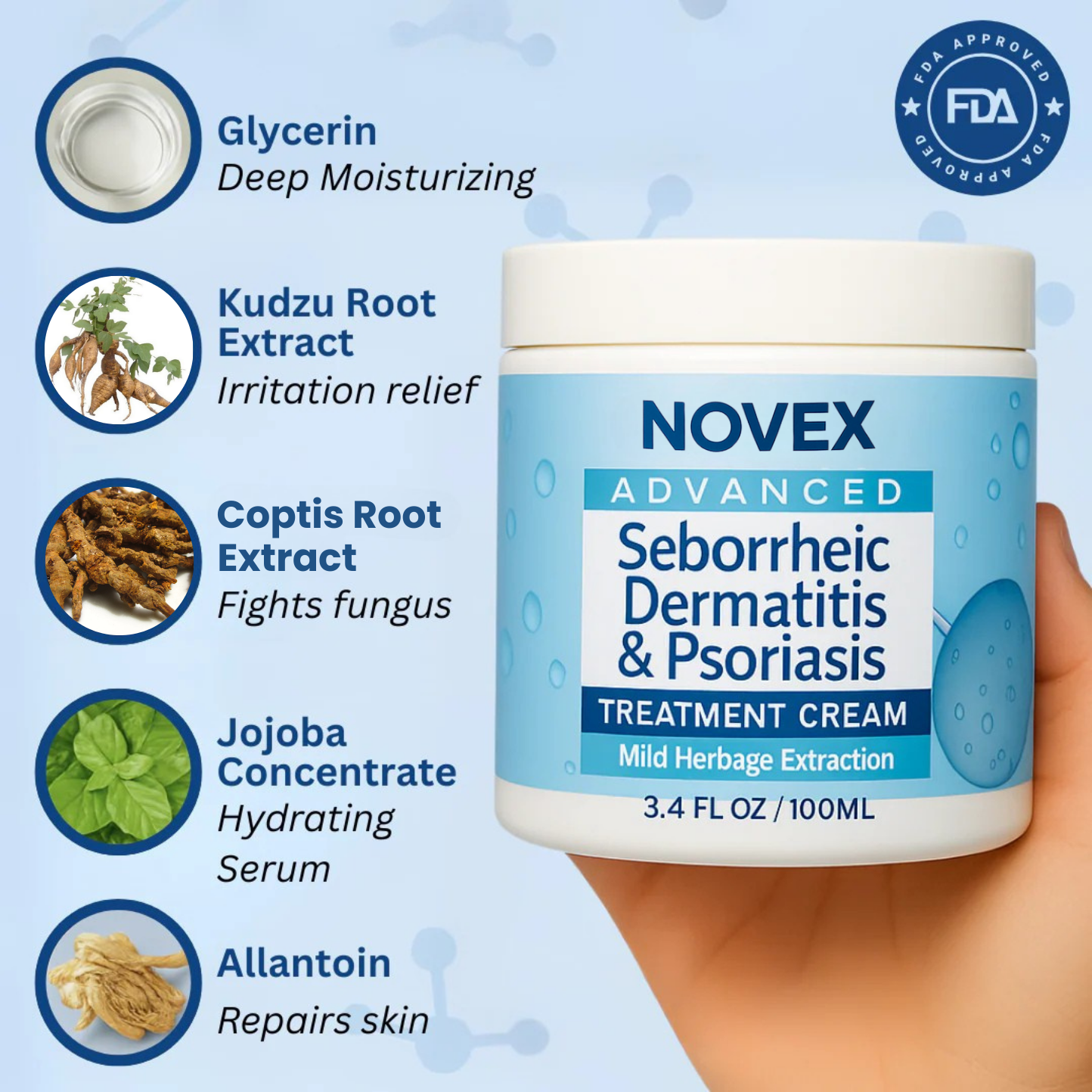 NovexDerm™ 2x(Creams) + 1x(Brush&Comb)